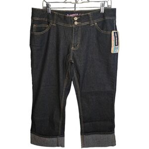 NWT Angels Jeans Hipster Cuff Capri